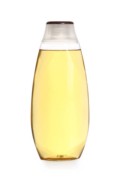 Close-up of generic cosmetic bottle Isolated on a White Background