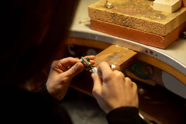 istock Woman jeweller working 1464772768