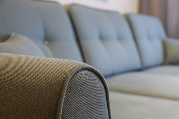 istock Furniture fabric close up. Image of sofa texture surface. 1464774516