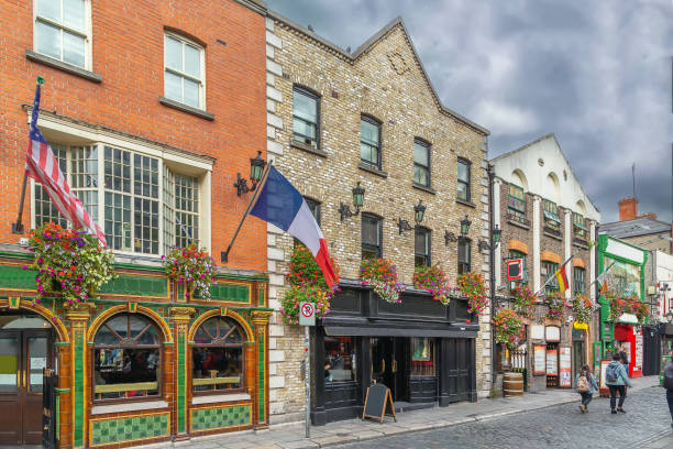 Temple Bar street in Dublin city center, Ireland
