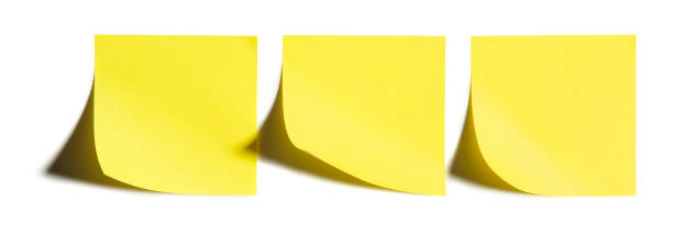 istock yellow office stickers with hard shadow isolated on white 1464778195