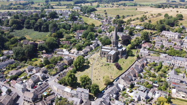 istock Bakewell town Derbyshire peak district UK drone aerial view 1464780301