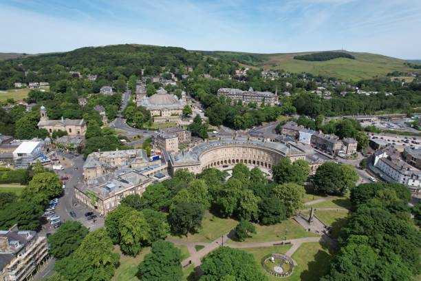 istock Buxton town centre Derbyshire peak district UK drone aerial view 1464780339
