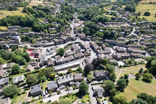istock Holmfirth  West Yorkshire, England  high angle drone aerial view 1464780372