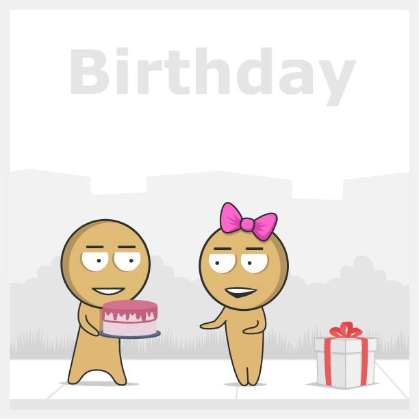 Birthday cake vector art illustration