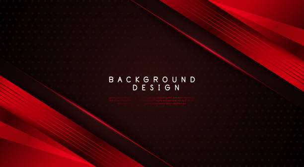 ilustrações de stock, clip art, desenhos animados e ícones de abstract dark black and red technology geometric background. modern futuristic background - red backgrounds shadow pattern