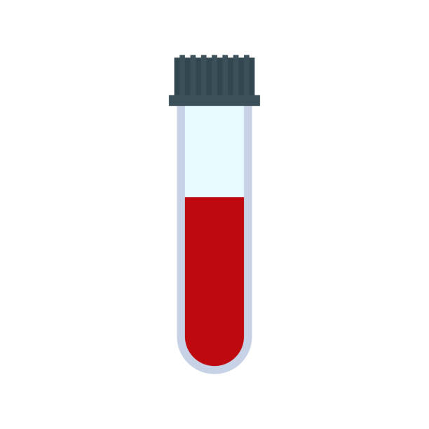 Test tube with blood vector illustration Medical test tube with blood vector illustration test tube stock illustrations