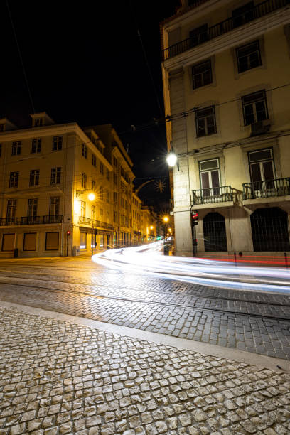 istock The City in Motion: A Long Exposure of Lisbon's Night Traffic 1464789990