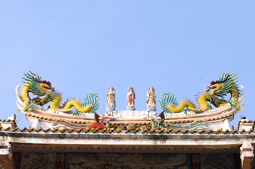 Rooftop of Guanyin Bodhisattva’s Hall in Bangkok Ladprao seated in street Soi Chokchai 4 Soi 37 opposite to Mae Muan-Im temple