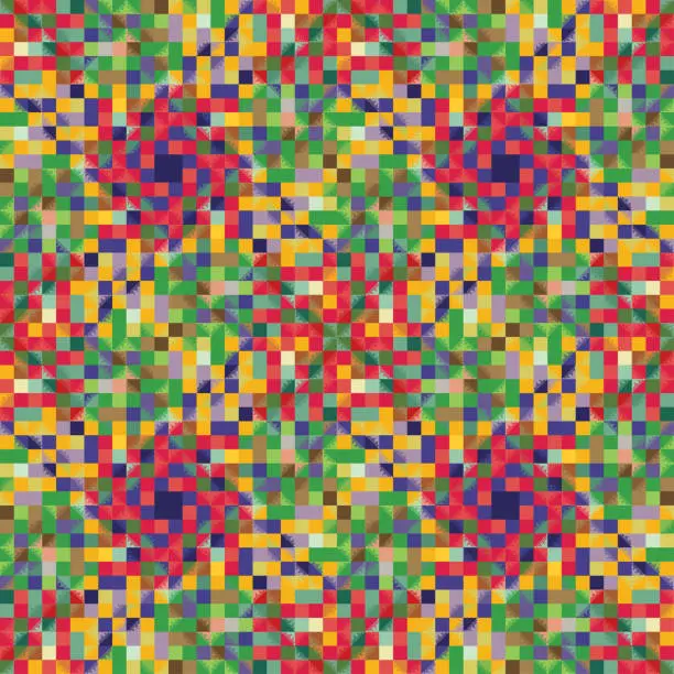 Vector illustration of Abstract Pixel Colorful Pattern