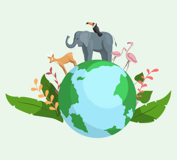 istock Animals on planet, animal shelter, wildlife sanctuary. World environment day on earth planet 1464796502