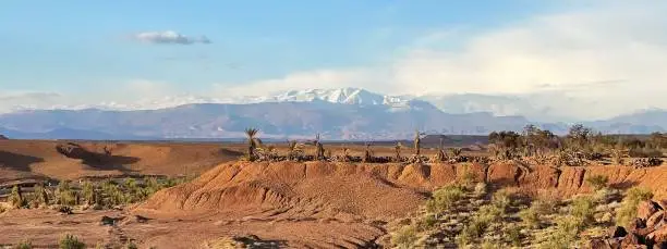 Atlas mountain range in Ouarzazate, Morocco