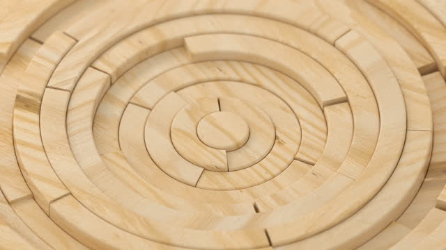 Wood circles ripple effect seamless loop