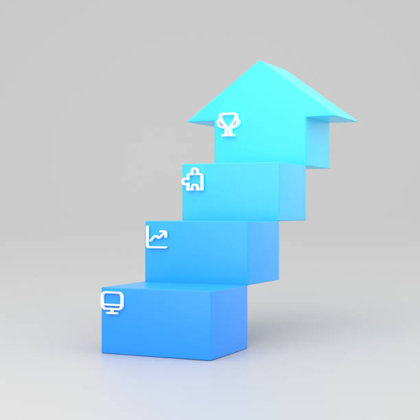 istock infographic chart template in modern style in an arrow staircase 1464805075