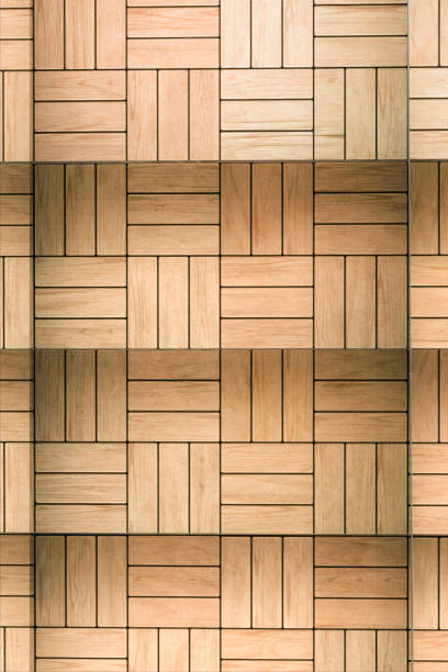 istock Vertical design of square wooden tiles. 1464806331