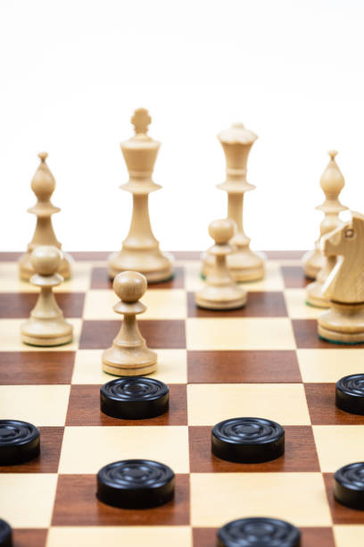 istock gameboard with chess and checkers playing 1464815753
