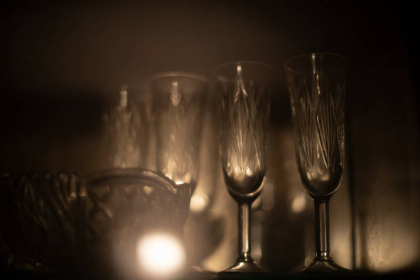 istock Drink glasses. Crystal set. Glasses. 1464824434