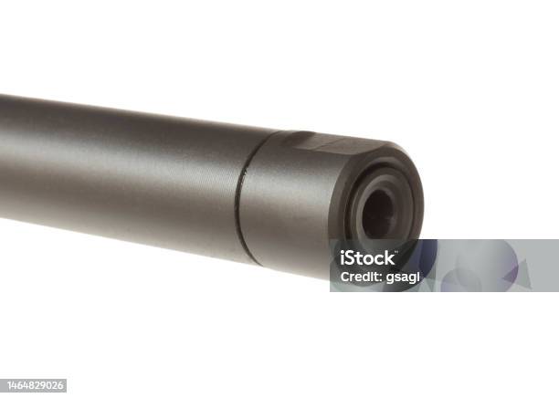Muzzle Rifle Inline Muzzle End Of A Rifle Barrel With A Thread Protector On Stock Photo ...