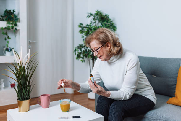 istock Trying CBD oil in my juice 1464846265