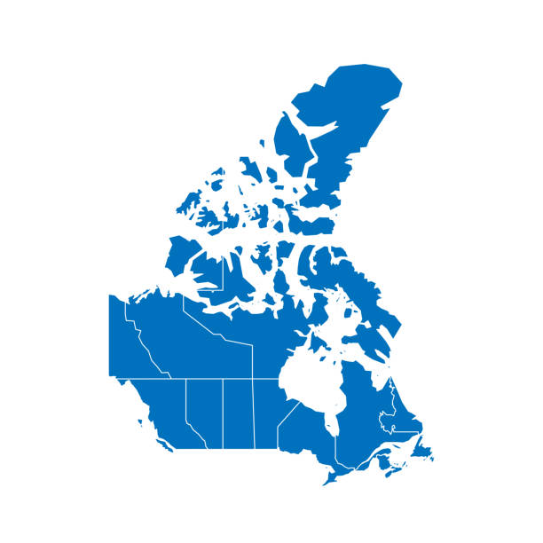 ilustraciones, imágenes clip art, dibujos animados e iconos de stock de mapa político de canadá de divisiones administrativas - occupation government administrator county