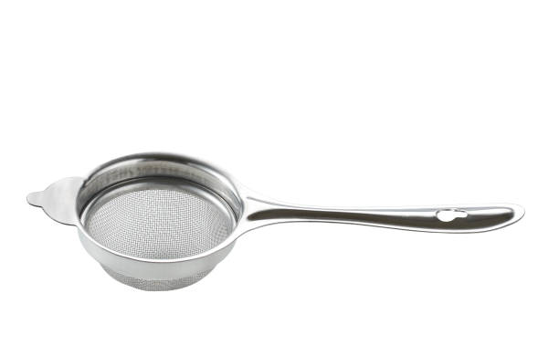 istock Metal or stainless-steel kitchen strainer,  isolated on white background . 1464850315