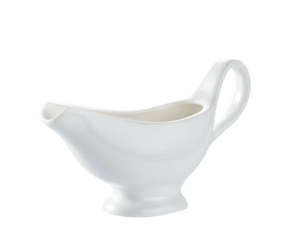 istock Porcelain gravy boat isolated on a white background. 1464850386