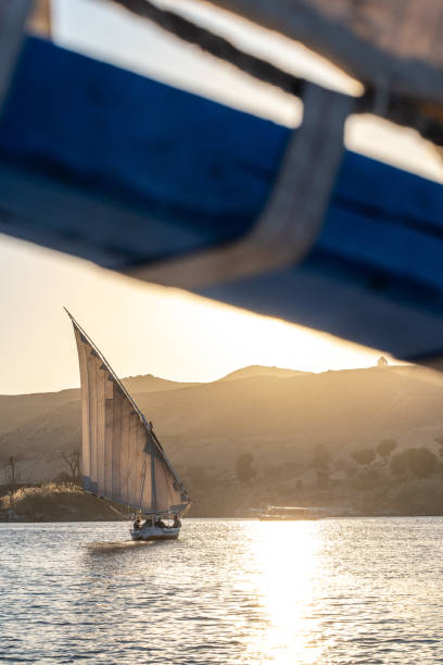 istock Felucca Sailboats on the Nile River at Sunset 1464872570