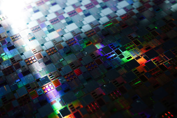 istock Silicon wafer for manufacturing semiconductor of integrated circuit. 1464877578