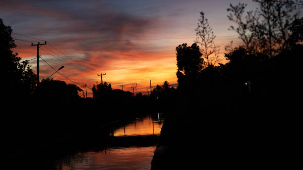 istock A beautiful yellow sky at the afternoon 1464879359
