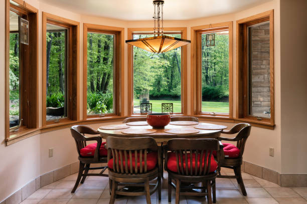 istock Dining room in a Prairie Style home 1464889996