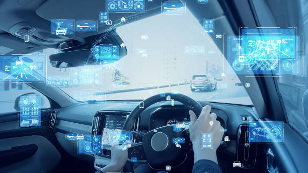 istock Cockpit of autonomous car concept. ITS (Intelligent Transport Systems). Mobility as a service. 1464906767