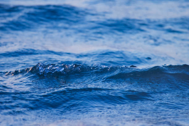 istock Sea wave closeup. Ocean wave. Blue ocean water background, texture. 1464908068