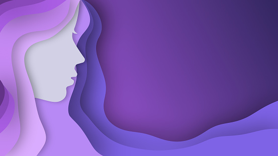 This stock image features of wavy hair, celebrating Women's Day. The image showcases wavy strands of hair in various shades of pink, purple, and blue, flowing in a graceful and elegant. The wavy hair symbolizes the strength and beauty of women, making it an ideal representation of Women's Day. This stock image is perfect for use in projects related to International Women's Day, and women's empowerment. Suitable for projects targeting women's rights.
