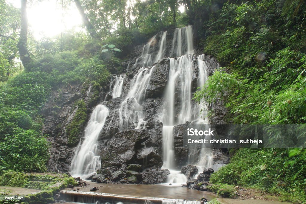 Coban Rondo, Princess and Talun Waterfall Malang Waterfall Atlantic Islands Stock Photo