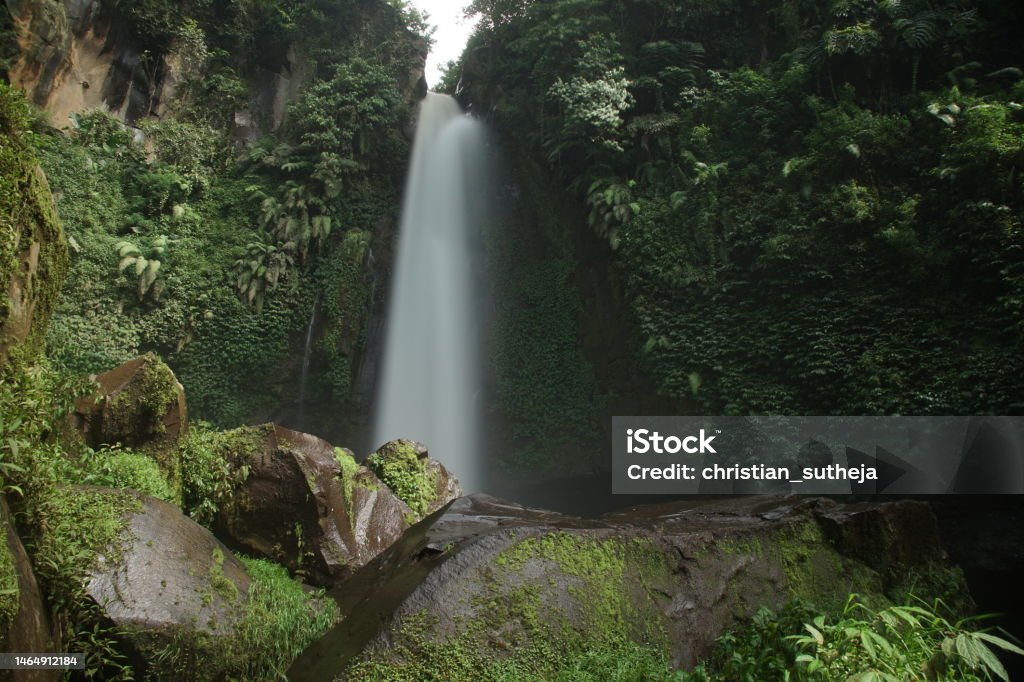 Coban Rondo, Princess and Talun Waterfall Malang Waterfall Atlantic Islands Stock Photo