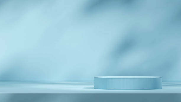 istock 3d rendering empty mockup scene dark blue sky podium in landscape with minimal background 1464913916