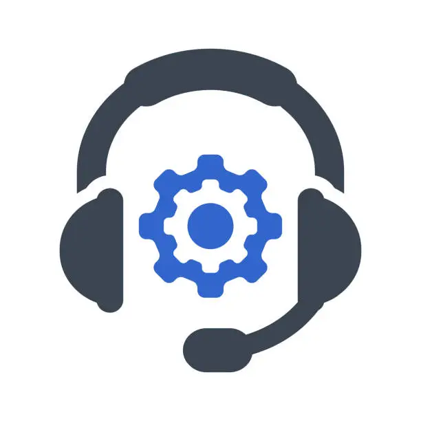 Vector illustration of Technical support icon