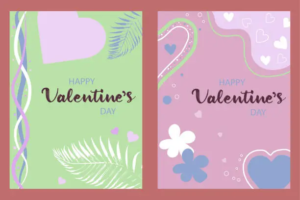Vector illustration of The 14th of February. St. Valentine's Day. Love banner. Valentine's Day poster. Love postcard.