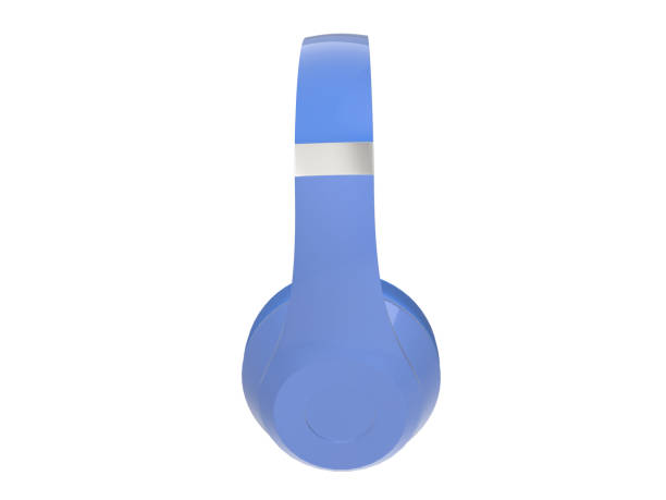 istock Headphone set blue colors technology audio, on white background,3d illustration 1464925002