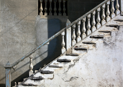 picture of staircase with wrought iron railing