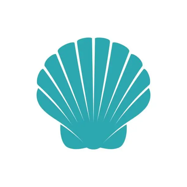Vector illustration of sea shell logo