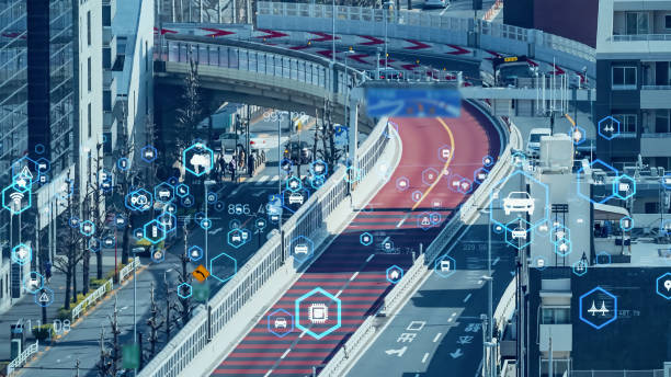 istock Transportation and technology concept. ITS (Intelligent Transport Systems). Mobility as a service. 1464929622