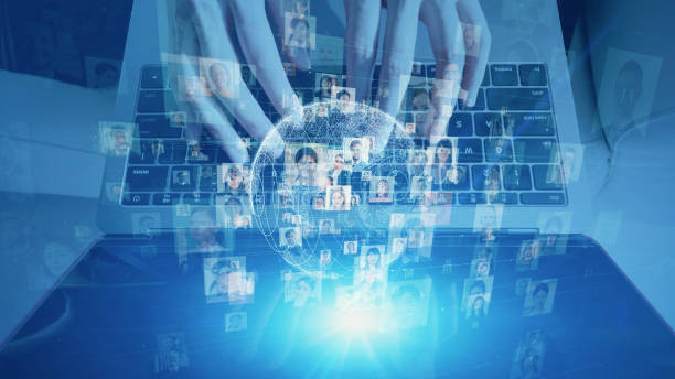 istock Global communication network concept. Social media. Social networking service. 1464929790