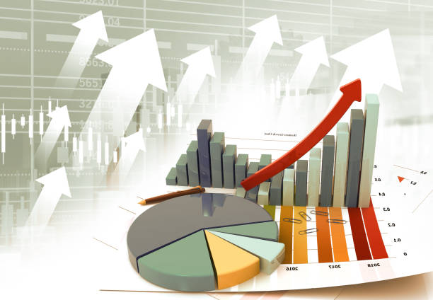 istock Financial graph chart, growing business financial report concept 1464931429