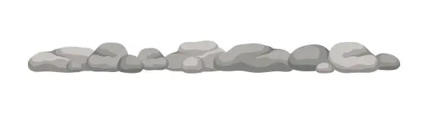 Vector illustration of Rock stone boulder formation cartoon vector illustration.