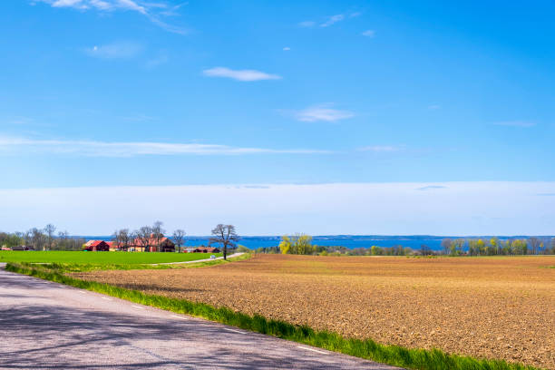 istock Beautiful view of the fields at a lake 1464947940