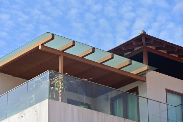 istock Exterior of a modern house veranda 1464951320