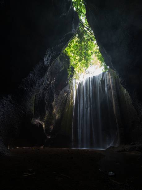 istock Vertical shot of a waterfall in Bali 1464951972