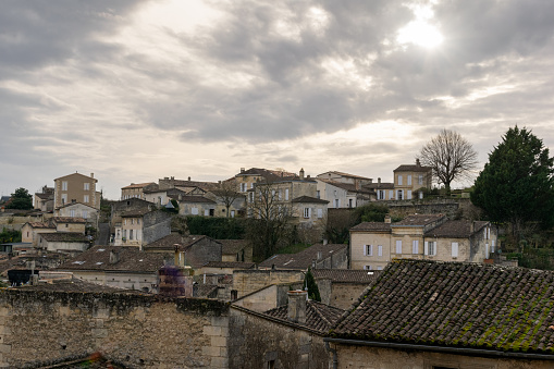 The cityscape of Saint Emilion with its Medieval architecture, Aquitaine, France, Europe