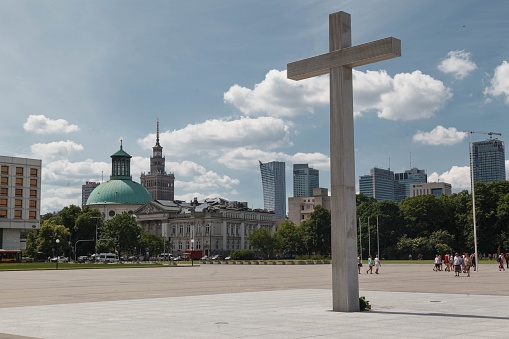 Warsaw, Poland – June 14, 2013: The Tomb of the Unknown soldier in Warsaw, Poland.